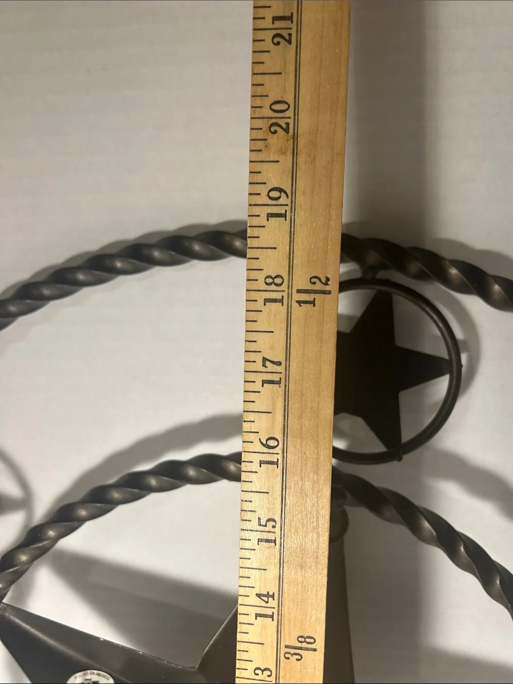 Rustic Black 5-Point Star Metal Wall Accent 19 inch Heavy Duty Metal Star